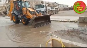 Amazing ! JCB Backhoe Machine Washing in River and Showing Stunt - JCB 3DX Machine Washing.