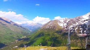 Гора Чегет, спуск на канатке,  3