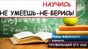 Профильный ЕГЭ 2025. Разбор демоверсии профильного ЕГЭ. Январский вариант.