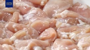 Вареный кроличий желудок с перцем чили