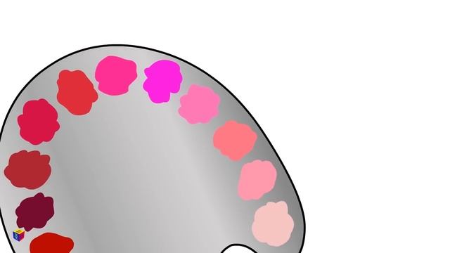 Учим цвета. Волшебная кисточка и оттенки красного и розового. Мультик-раскраска для детей