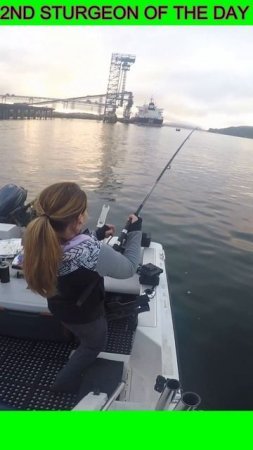 MY DAUGHTER, 2nd RIVER MONSTER CAUGHT ON COLUMBIA RIVER IN THE NORTHWEST, FISHING TIPS #shorts