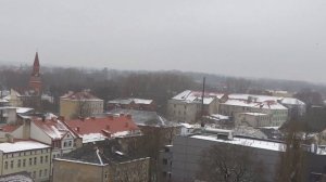 Советск.  Снег идёт 10 декабря 2021.