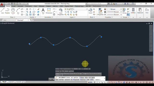 EDIT SPLINE  MODIFYING 2D COMMANDS  BASIC TUTORIALS FOR BEGINNERS  AUTO-CAD 2016