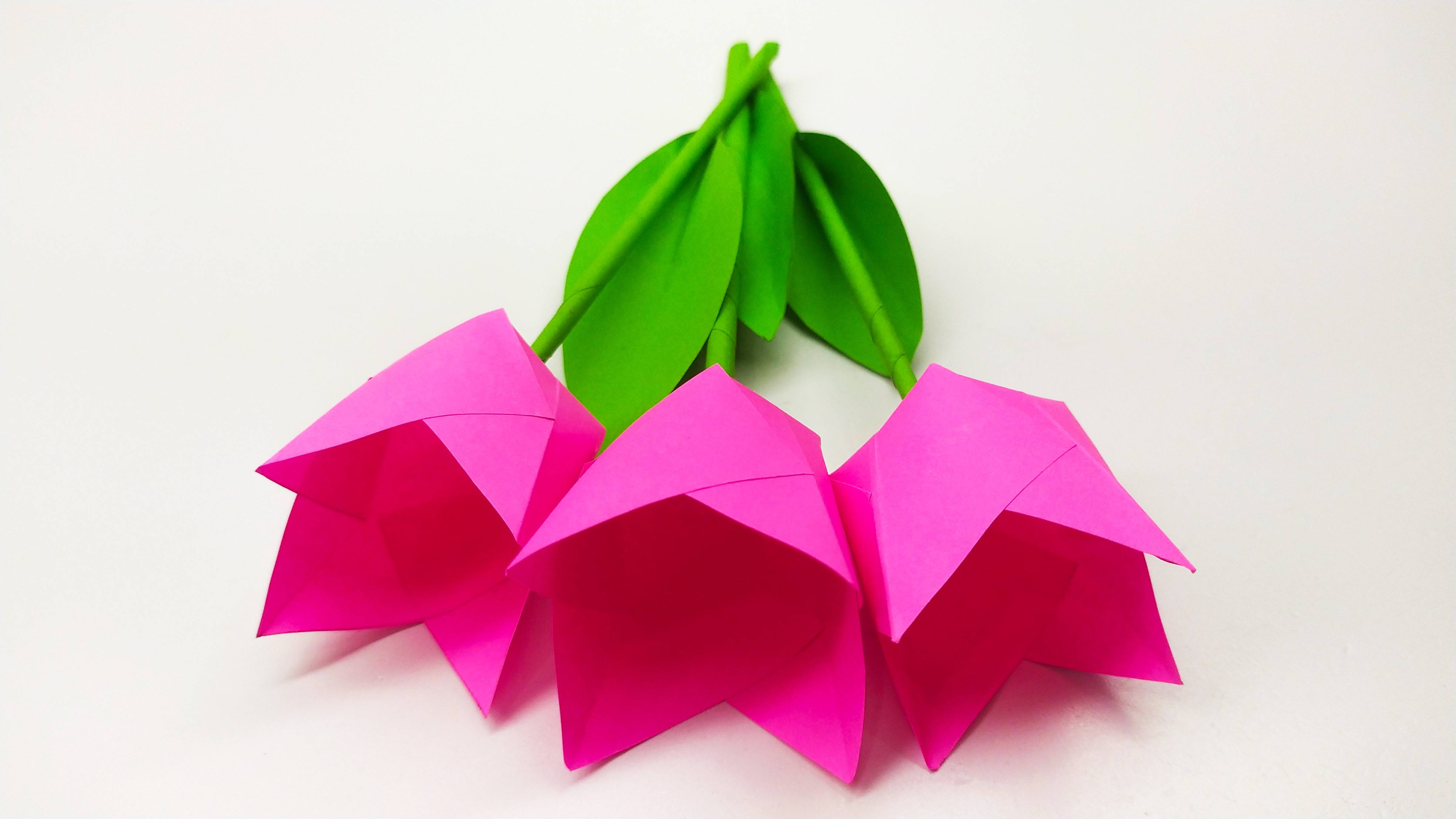 ЦВЕТЫ ИЗ БУМАГИ.  ТЮЛЬПАН смотреть онлайн