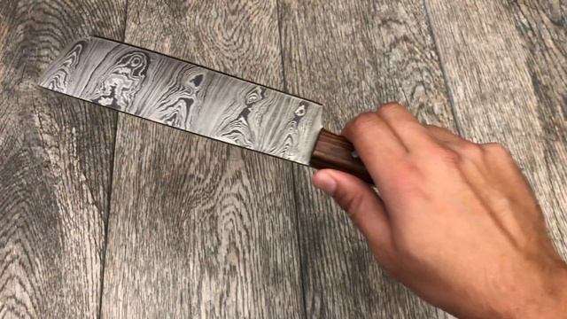 ASH K98 Damascus Steel Custom Handmade Kitchen Chef Vegetable knife 12
