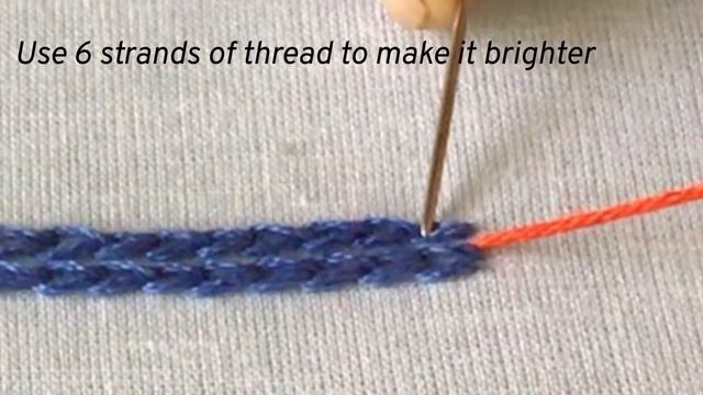 Tied Chain Stitch | Hand embroidery stitches | Embroidery tutorial | vb arts