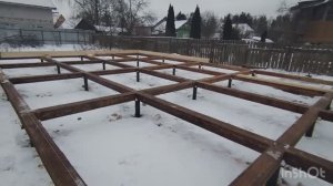 Дом своими руками.Каркасный дом 8*14. Часть 2.1. Лаги пола