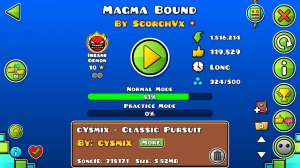 81% на Magma Bound, все ближе и ближе к биту!  I Geomerty Dash I