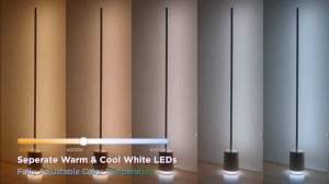 Умный угловой торшер  Govee RGBICWW Floor Lamp Pro, черный H6079312