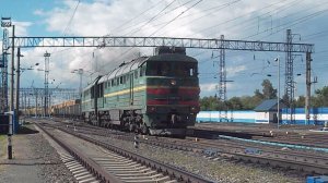 Тепловоз 2ТЭ116-1331. Отправление.
