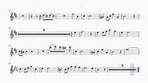 Песенка о медведях. А.Зацепин - Л.Дербенев. Для альт саксофона