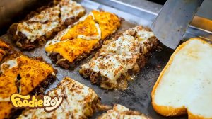 Мясная бомба! Американский двойной сырный сэндвич