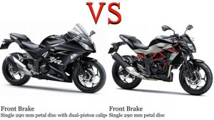 Kawasaki Ninja 250 vs Kawasaki Z 250 SL Test specification comparison