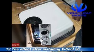 How To Install the 24V Parking Cooler VCool26 Truck Air Conditioner on the Skylight of Truck CAMC H