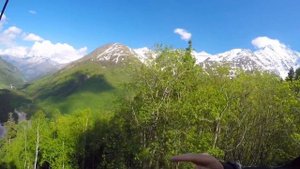 Гора Чегет, спуск на канатке,  5