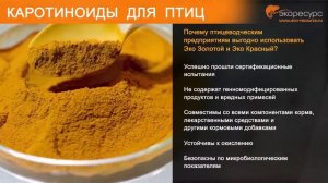 «Каротиноиды для птицеводства»
