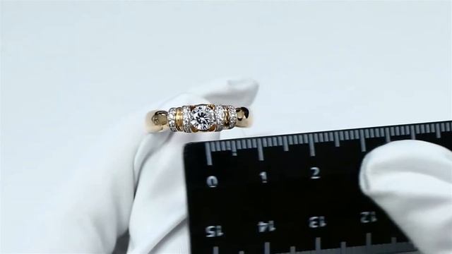Золотое кольцо КЮЗ Del'ta с фианитом Dдф110273р смотреть онлайн