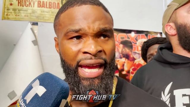 TYRON WOODLEY REACTS TO JAKE PAUL FIRST FACE OFF; WARNS JAKE PAUL OF KNOCKOUT & NOT TO B*** OUT