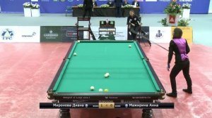 Миронова Диана - Мажирина Анна  IX турнир по бильярдному спорту « Кубок мэра Москвы» 04.05 TV4