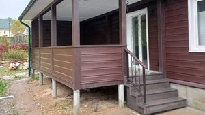 1. Пристройка к деревянному дому и отделка фасада сайдингом в Кратово