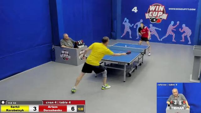 17:30 Коробейник Сергей 3-0 Дорошенко Артём  стол 4  ЮГ-3  27.05.22