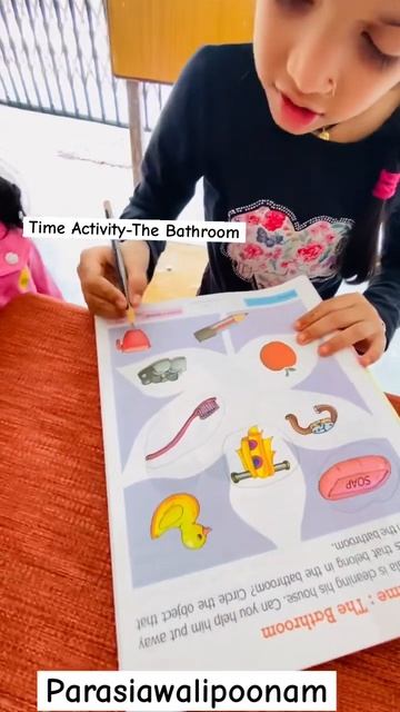 Time Activity- The Bathroom #parasiawalipoonam#dailyactivities#childrens#aganwadi#toddlers#book#