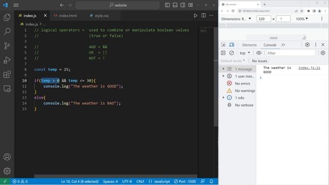 ЛОГИЧЕСКИЕ ОПЕРАТОРЫ JavaScript // JavaScript LOGICAL OPERATORS_17