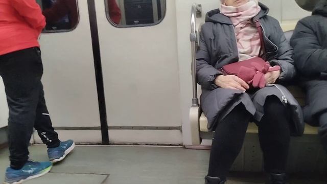 поездка по Лахтинско-Правобережной (4) линии метро СПБ на Номерном. Спасская - Улица Дыбенко. смотреть онлайн