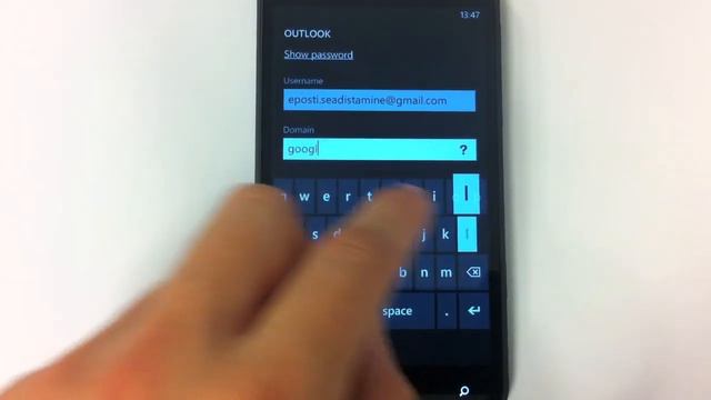 Windows Phone 7 Exchange e-posti seadistamine
