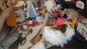 Основа Конус из подручных материалов для Дед Мороза или Снегурочки ,покрываю куклу слюдой