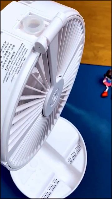 White Portable Foldable Fan Plastic 10000mAh Quiet With 4 Speeds