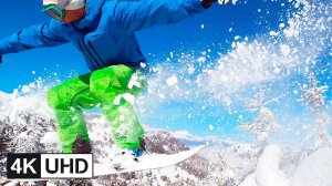 🔥 4K Drone   Freeride, Freestyle Snowboarding, Jumping, Half-pipe, Carving, Powder Riding, Hiking