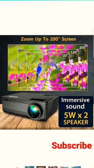 AGARO AG120 Android Projector, WiFi Projector 4K Supported, 3000 Lux 200" Display Movie Projector смотреть онлайн