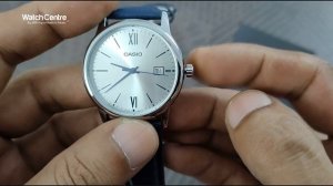 Casio MTP V002L 2B3 Men's Analog Quartz Watch In Blue Leather Strap & Silver Dial Review