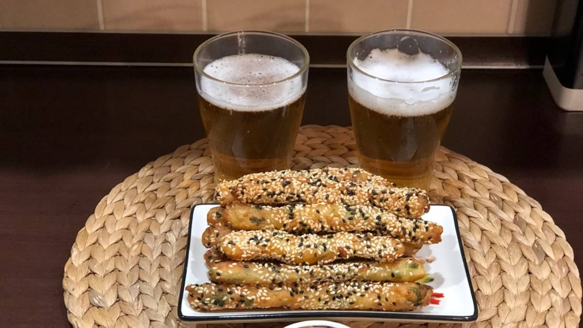 Закуска к пиву. Картофельные палочки с сыром.