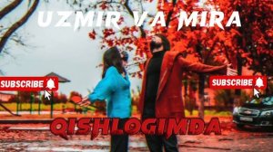 Uzmir va mira Qishlogimda Ajoyib tarona 👏 prim ( lyricas video)