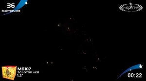 Батарея салютов Золотой лев МБ107