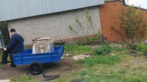 Мотоблок рысь мрб-8 про и тележка тмп1-221/2х местная