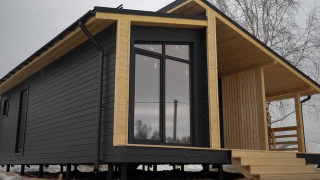 Обзор ОДНОЭТАЖНОГО КАРКАСНОГО ДОМА + разговор с заказчиком смотреть онлайн