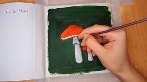Саңырауқұлақтың суретін гуащьпен салу әдісі/Как нарисовать Мухомора гуащью/Сурет салу