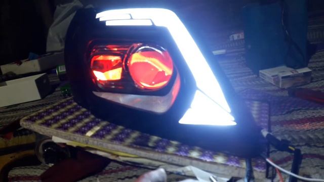 Projie projector Avanza Lazy eyes custom 2 mode dengan projector led sientaQ