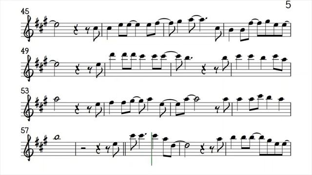 Sometimes When We Touch Alto Sax Lower Key Sheet Music Backing Track Play Along Partitura_480p_MUX