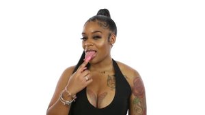 Kakey Explains Tattoo of Own Tongue Licking Her Private Part
