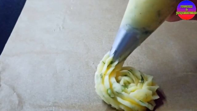 Оригинальная закуска с грибами. Картофельные гнезда с грибами к ужину. смотреть онлайн