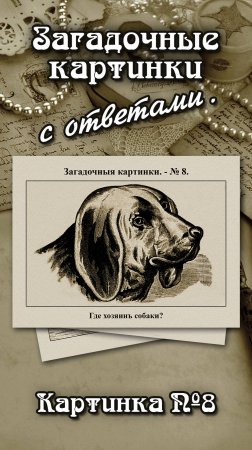 Где хозяин собаки? Загадочная картинка 1878г. №8.