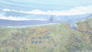 Курилы, остров Парамушир, неподалёку от Северо-Курильска. Тихий океан. Прибой. Горы. 29.09.2020 г.