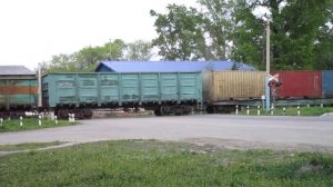 Маневровый тепловоз ТЭМ18ДМ с грузовыми вагонами