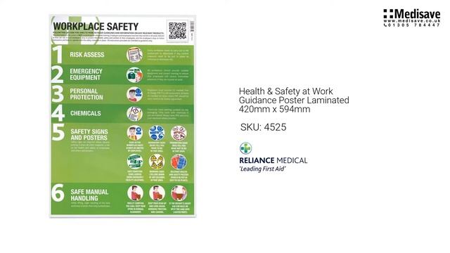 Health Safety at Work Guidance Poster Laminated 420mm x 594mm 4525 смотреть онлайн