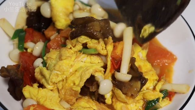 小兰靓菜，结合白玉蘑菇和鸡蛋的超级美味家常菜谱